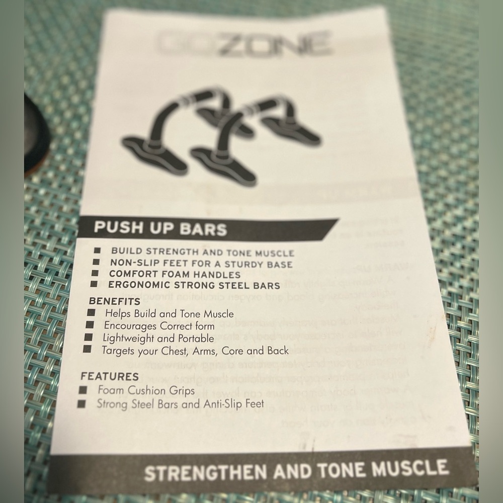 GOZONE Push Up Bars - EUC - Tried Once - Too hard for me to do 😩 - Picture 12 of 15